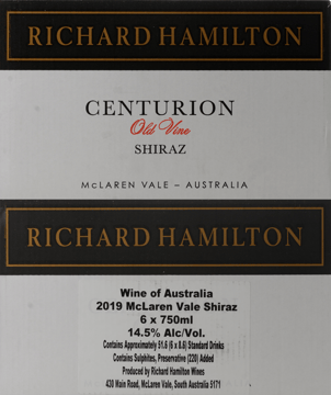 RICHARD HAMILTON Centurion Old Vine (Cleanskin) Shiraz, McLaren Vale 2019 Bottle image number 0