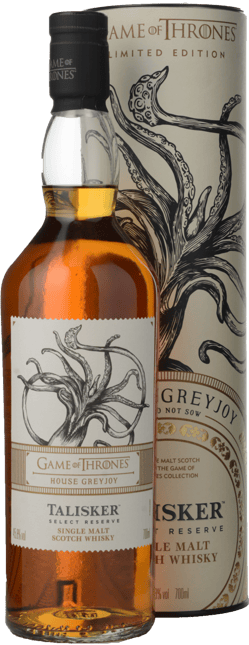 TALISKER Game of Thrones House Grey Joy Single Malt Scotch Whisky 45.8% ABV, Skye NV