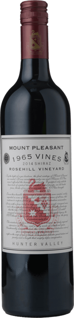 MOUNT PLEASANT Rosehill 1965 Vines Shiraz, Hunter Valley 2014