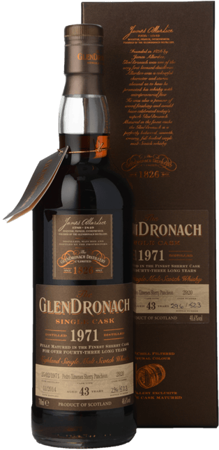 THE GLENDRONACH Distilled 1971 43 Y.O. 48.6% ABV, The Highlands 1971