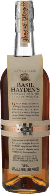 BASIL HAYDEN'S 8 Year Old Kentucky Straight Bourbon 40% ABV NV