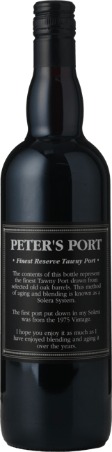 J. BARTTER VINEYARDS Peter's Port Finest Reserve Tawny Port, Riverina NV