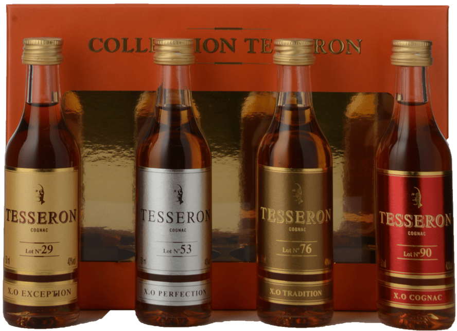 TESSERON COGNAC XO COLLECTION 4-pack - 5CL BOTTLES OF 90, 76, 53, 29 , Cognac NV
