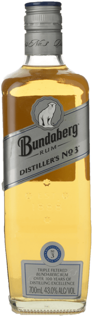 BUNDABERG Distillers No 3 Rum 43% ABV, Bundaberg NV