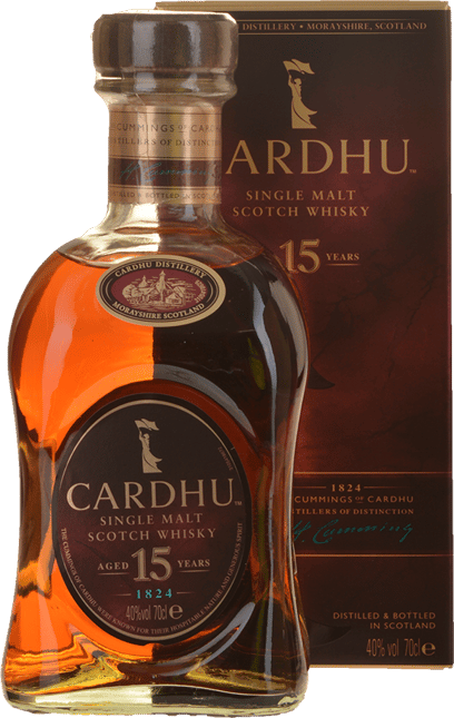 CARDHU 15 Year Old Whisky 40% ABV, Speyside NV