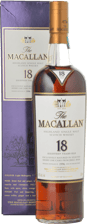MACALLAN 18 Year Old Sherry Cask Matured Single Malt Whisky 43% ABV, The Highlands 1996 Bottle