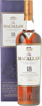 MACALLAN 18 Year Old Sherry Cask Matured Single Malt Whisky 43% ABV, The Highlands NV Bottle image number 0