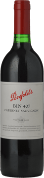 PENFOLDS Bin 407 Cabernet Sauvignon, South Australia 2000 Bottle image number 0