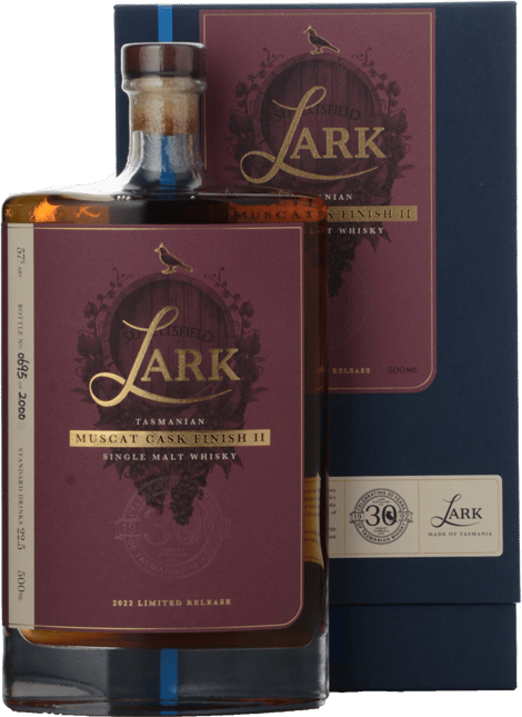 LARK DISTILLERY Limited Release Muscat Cask Finish Single Malt Whisky 57% ABV, Tasmania NV