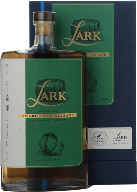 LARK DISTILLERY Limited Release Amaro Cask Finish Single Malt Whisky 44.5% ABV, Tasmania NV