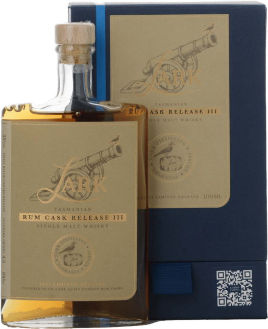 LARK DISTILLERY Limited Release Rum Cask III Single Malt Whisky 55% ABV, Tasmania NV