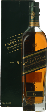 JOHNNIE WALKER Green Label 15 Years Old Pure Malt Whisky 43% ABV, Scotland NV 700ml image number 0