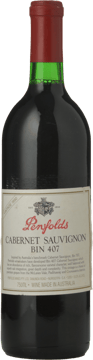 PENFOLDS Bin 407 Cabernet Sauvignon, South Australia 1990 Bottle image number 0
