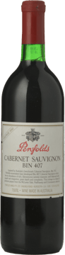 PENFOLDS Bin 407 Cabernet Sauvignon, South Australia 1990 Bottle image number 0