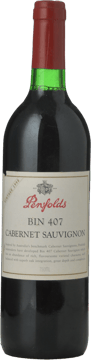 PENFOLDS Bin 407 Cabernet Sauvignon, South Australia 1998 Bottle image number 0