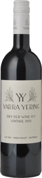 YARRA YERING Dry Red Wine No.2 Shiraz, Yarra Valley 2020 Bottle image number 0