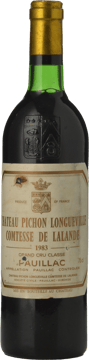 CHATEAU PICHON-LONGUEVILLE COMTESSE DE LALANDE 2me cru classe, Pauillac 1983 Bottle image number 0