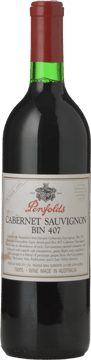 PENFOLDS Bin 407 Cabernet Sauvignon, South Australia 1991 Bottle image number 0