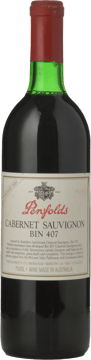 PENFOLDS Bin 407 Cabernet Sauvignon, South Australia 1990 Bottle image number 0