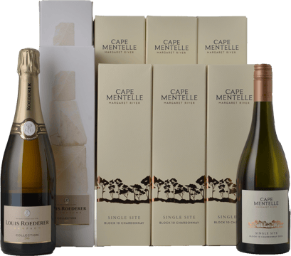 LANGTONS CAPE MENTELLE Block 10 Chardonnay with two Bonus bottles of LOUIS ROEDERER Collection 246, 8 Pk MV Case image number 0