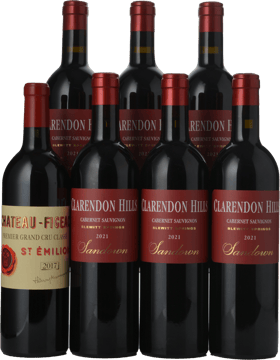 LANGTONS CLARENDON HILLS Sandown Vineyard Cabernet Sauvignon, McLaren Vale with a Bonus CHATEAU FIGEAC 1er grand cru classe St-Emilion 7 Pack MV Case image number 0