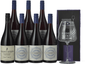 LANGTONS FETHERSTON Estate Pinot Noir, Yarra Valley with a Bonus Giant Steps Primavera and a Riedel Winewings glass, 8 Pk  MV Case