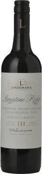 LINDEMANS Limestone Ridge Coonawarra Trio Shiraz Cabernet, Coonawarra 2022 Bottle image number 0