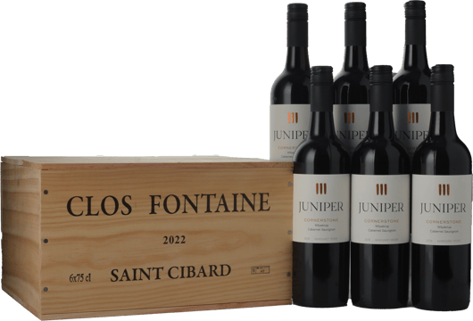 LANGTONS JUNIPER ESTATE Cornerstone Wilyabrup Cabernet with a Bonus 6 bottles of CHATEAU CLOS FONTAINE, Cotes de Francs, 12 Pack MV Case image number 0