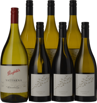 LANGTONS ISLAND OF SLIDING DOORS Chardonnay, Tasmania with a Bonus Magnum of PENFOLDS Bin 144 Yattarna 7 Pack  MV Case image number 0