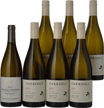 LANGTONS OAKRIDGE WINES 864 Aqueduct Block Henk Vineyard Chardonnay, Yarra Valley with Bonus DOMAINE MICHELOT 1er cru, Meursault Perrieres, 7 Pack  MV Case image number 0