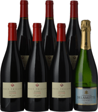 LANGTONS Bass Phillip Estate Pinot Noir with Bonus Delamotte Brut Champagne 7 pack  MV Case
