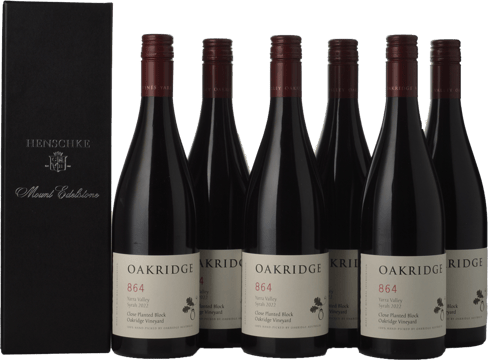 LANGTONS OAKRIDGE WINES 864 Close Planted Block Syrah with Bonus HENSCHKE Mount Edelstone Gift Box, 7 Pack  MV Case image number 0