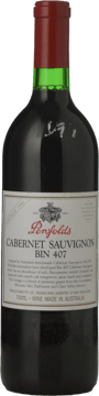PENFOLDS Bin 407 Cabernet Sauvignon, South Australia 1991 Bottle image number 0