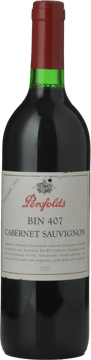 PENFOLDS Bin 407 Cabernet Sauvignon, South Australia 1998 Bottle image number 0
