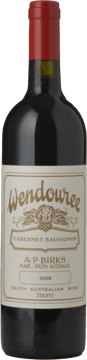 WENDOUREE Cabernet Sauvignon, Clare Valley 2008 Bottle image number 0