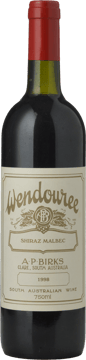 WENDOUREE Shiraz Malbec, Clare Valley 1998 Bottle image number 0