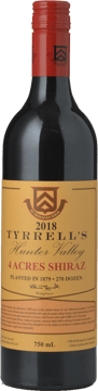 TYRRELL'S 4 Acres Shiraz, Hunter Valley 2018 Bottle image number 0