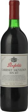 PENFOLDS Bin 407 Cabernet Sauvignon, South Australia 1990 Bottle image number 0