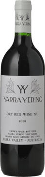 YARRA YERING Dry Red Wine No.1 Cabernets, Yarra Valley 2008 Bottle image number 0
