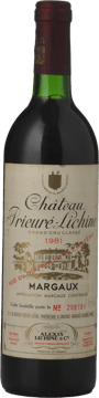 CHATEAU PRIEURE-LICHINE 4me cru classe, Margaux 1981 Bottle image number 0