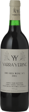 YARRA YERING Dry Red Wine No.1 Cabernets, Yarra Valley 1993 Bottle image number 0
