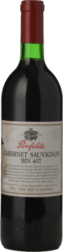 PENFOLDS Bin 407 Cabernet Sauvignon, South Australia 1991 Bottle image number 0
