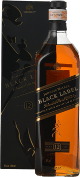 JOHNNIE WALKER Black Label 12 years 40% ABV , Scotland NV One Litre Bottle image number 0