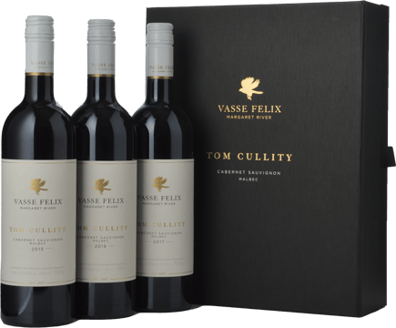 VASSE FELIX Tom Cullity Cabernet Malbec Vertical 3 Bottle Set 2015, 2016, 2017, Margaret River MV Set image number 0