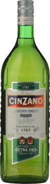 CINZANO Extra Dry Vermouth, Italy NV One Litre Bottle image number 0