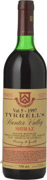TYRRELL'S Vat 5 Shiraz, Hunter Valley 1997 Bottle image number 0