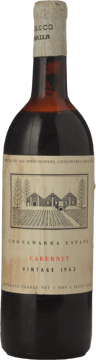 WYNNS COONAWARRA ESTATE Cabernet Sauvignon, Coonawarra 1962 Bottle image number 0