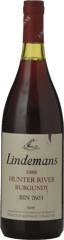 LINDEMANS Bin 7603 (Burgundy) Shiraz, Hunter Valley 1988 Bottle image number 0
