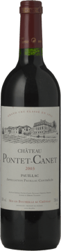CHATEAU PONTET-CANET 5me cru classe, Pauillac 2003 Bottle image number 0