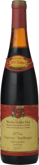 NIEDERTHALER HOF Szigetvar-Inselburger Ausbruch Spatburgunder (Pinot Noir), Hungary 1975